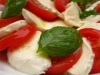 Mozarella cheese with fresh tomatoes, basil  olive oil